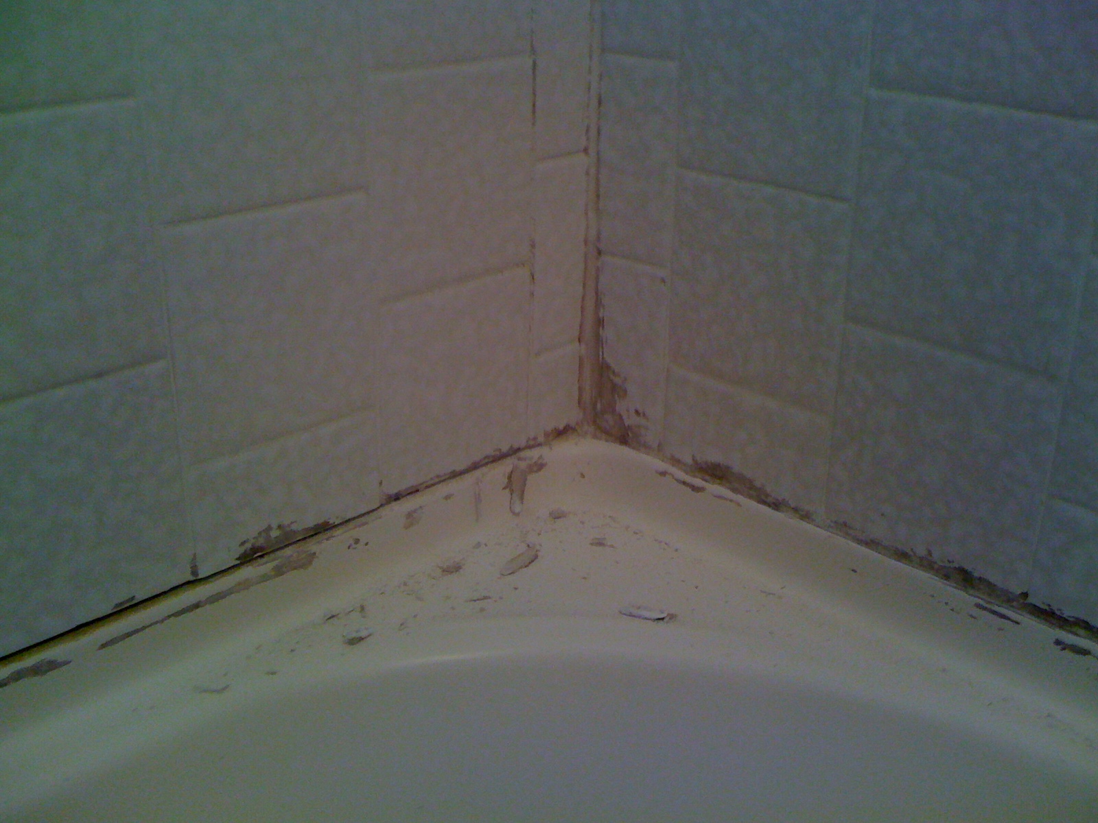 Bathtub caulking job