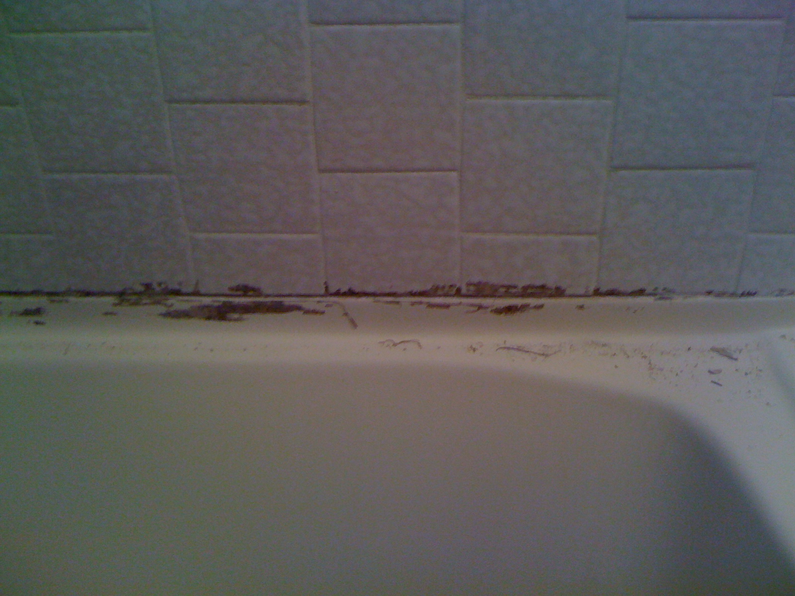 Bathtub Caulking Before